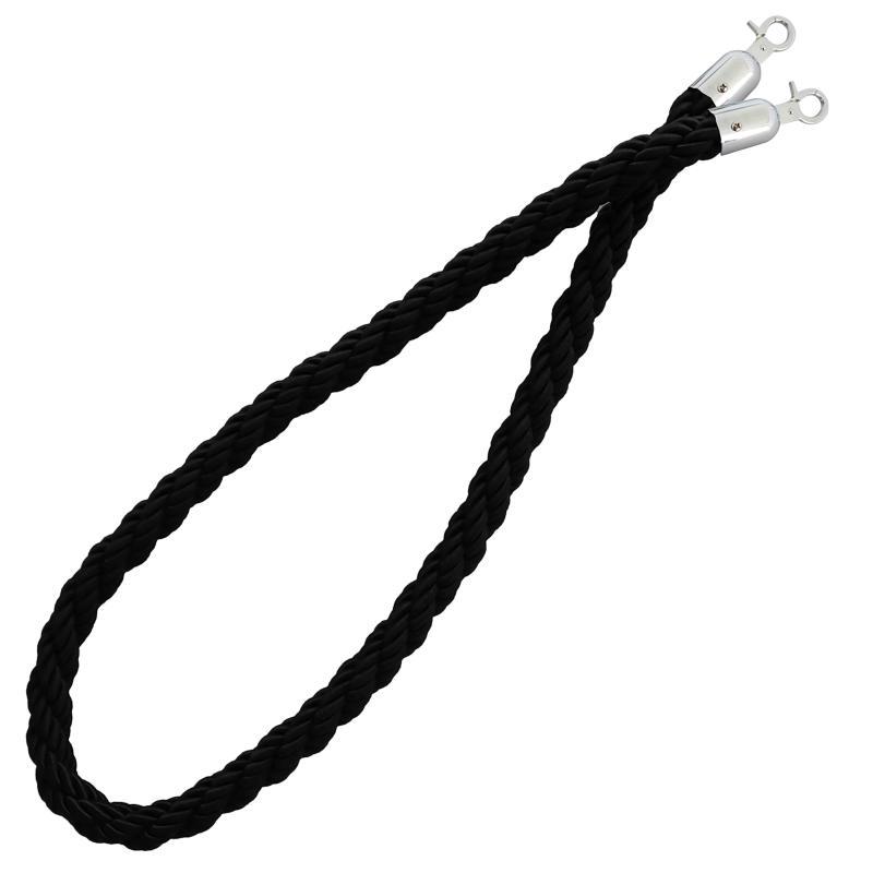 Cordon pour poteaux de guidage nylon tressé noir