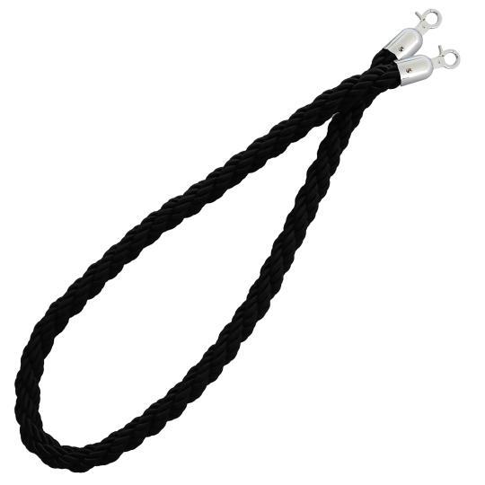 Cordon pour poteaux de guidage nylon tressé noir