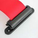 Enrouleur mural chromé sangle rouge 5 m