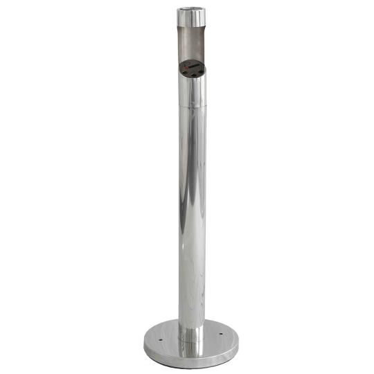 Cendrier extérieur à fixer au sol chrome
