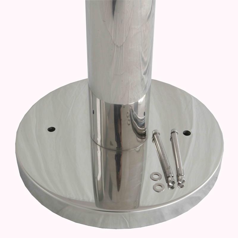 Cendrier extérieur à fixer au sol chrome (3/4)