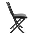 Chaises pliantes noires en bois