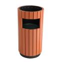 Lot de 2 poubelles bois d'extérieur + cendrier - 29 L
