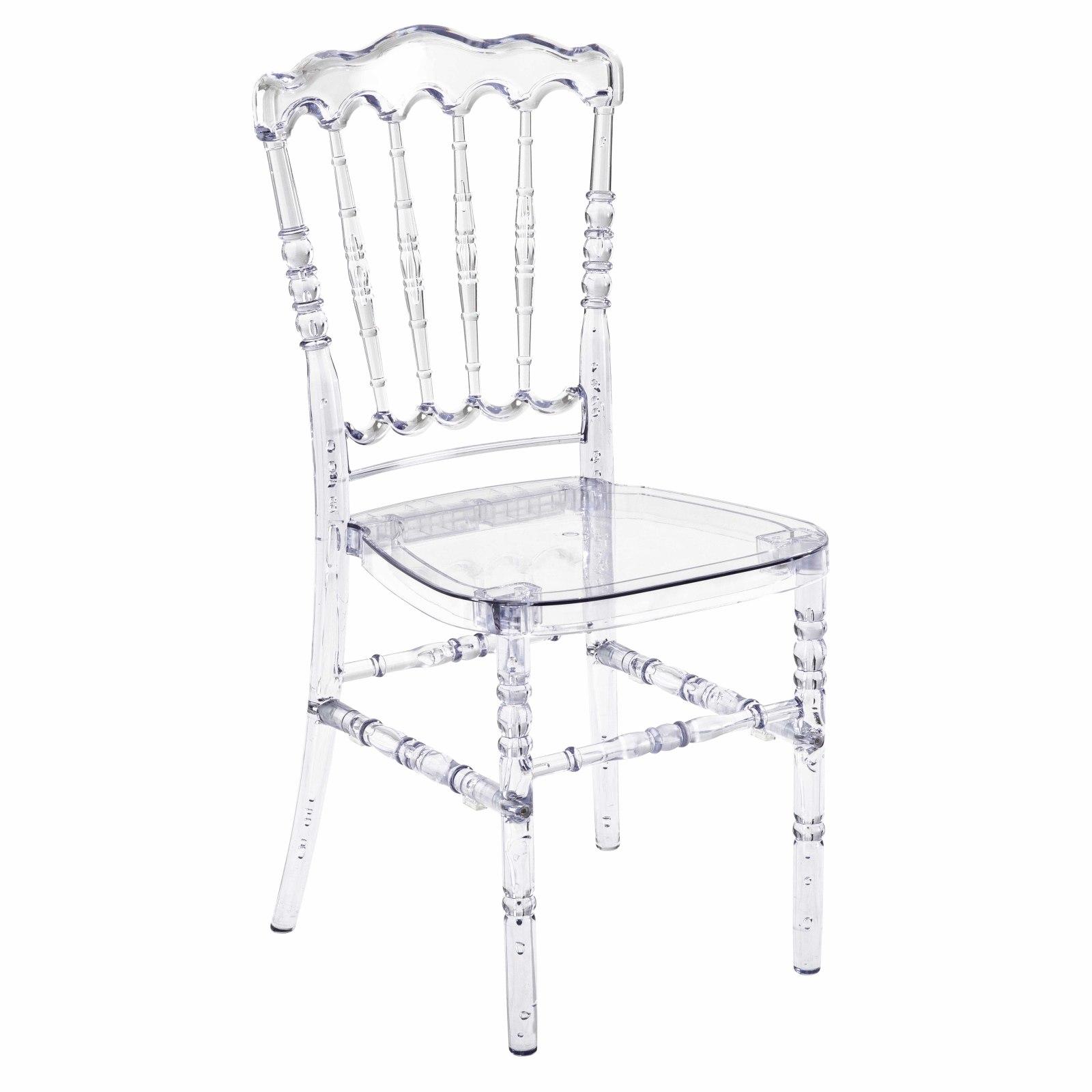 Lot de 4 chaises transparentes ajourées