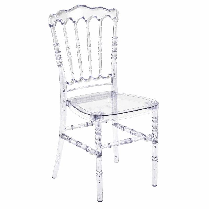 Lot de 4 chaises transparentes ajourées
