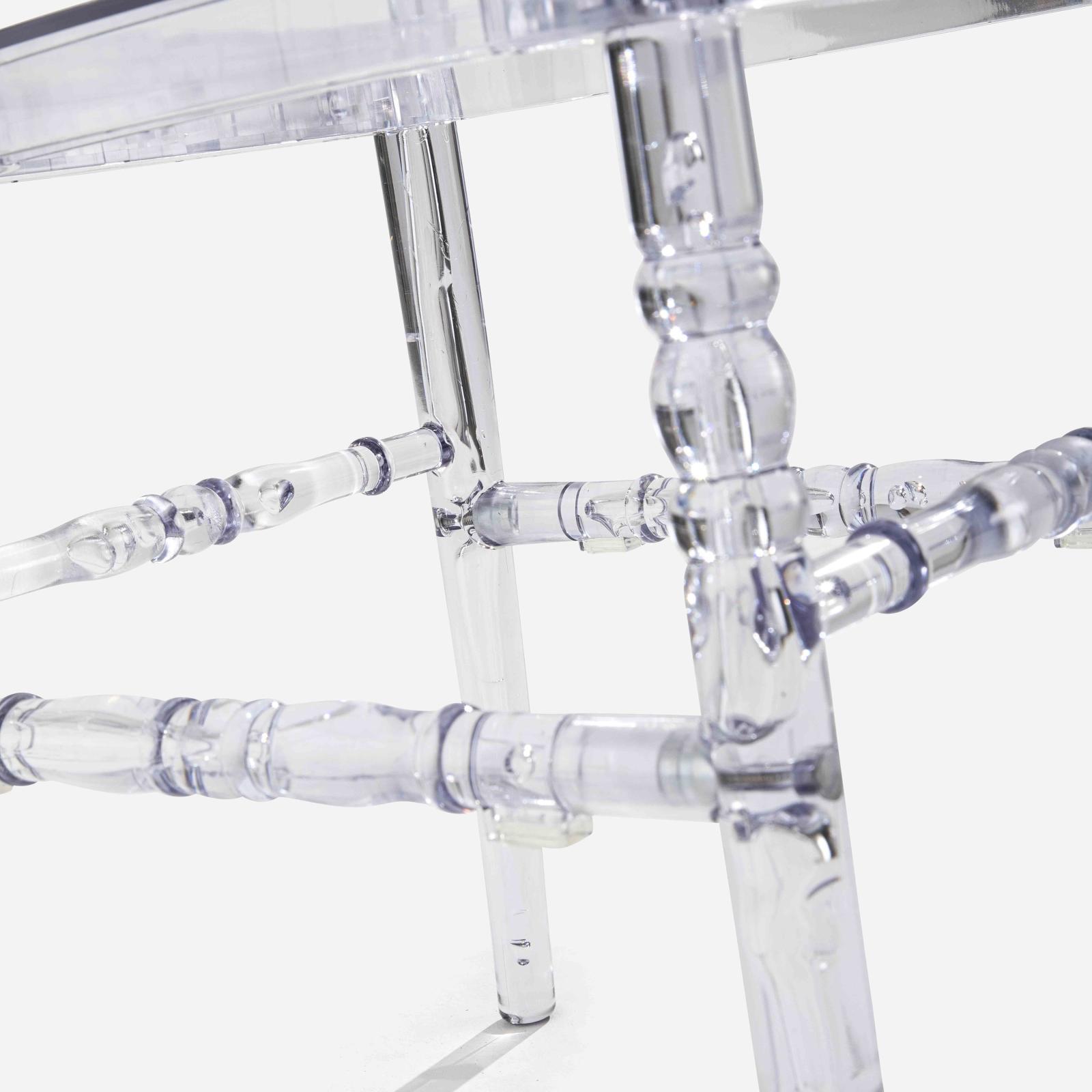 Lot de 4 chaises transparentes ajourées