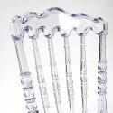 Lot de 4 chaises transparentes ajourées