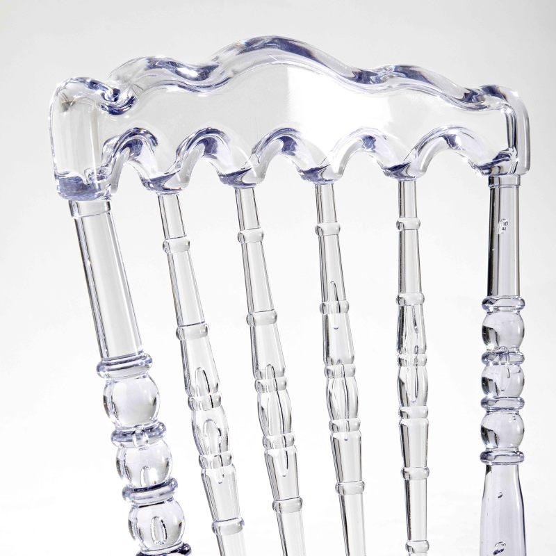 Lot de 4 chaises transparentes ajourées (4/5)