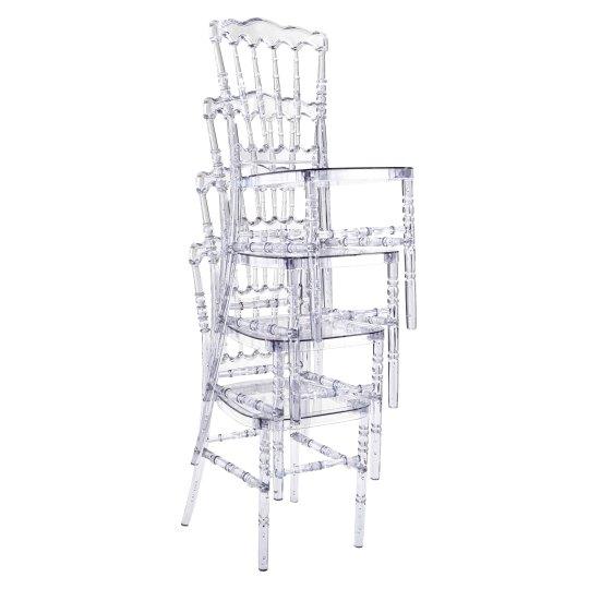 Chaise de terrasse transparente