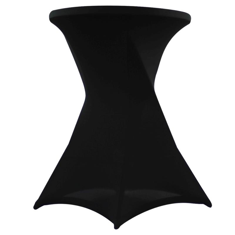 Nappe housse noire pour mange debout 110x80 cm
