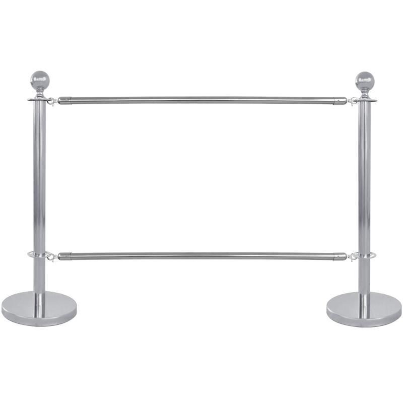 2 Poteaux séparateurs de terrasse chromés