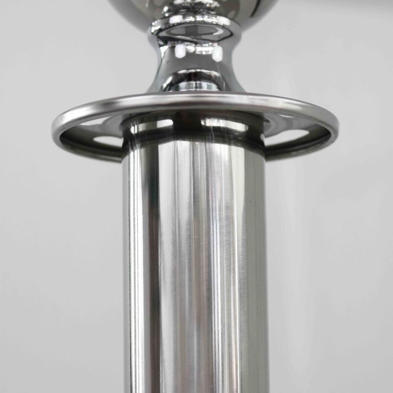 2 Poteaux séparateurs de terrasse chromés