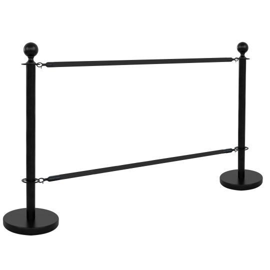 2 Poteaux séparateurs de terrasse noirs