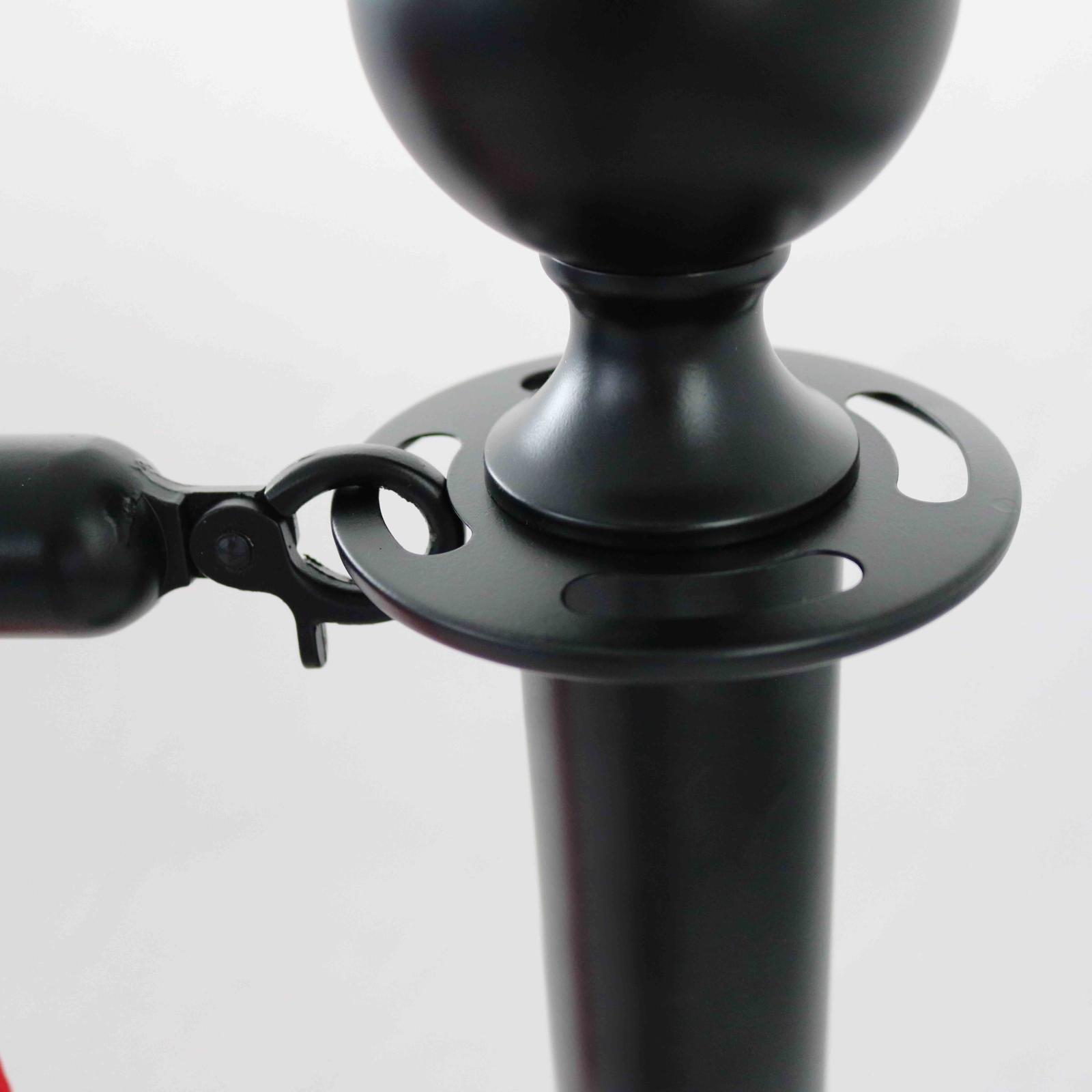 2 Poteaux séparateurs de terrasse noirs