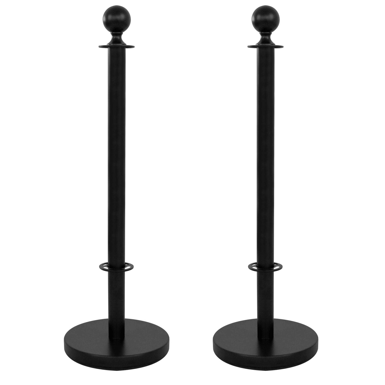 2 Poteaux séparateurs de terrasse noirs