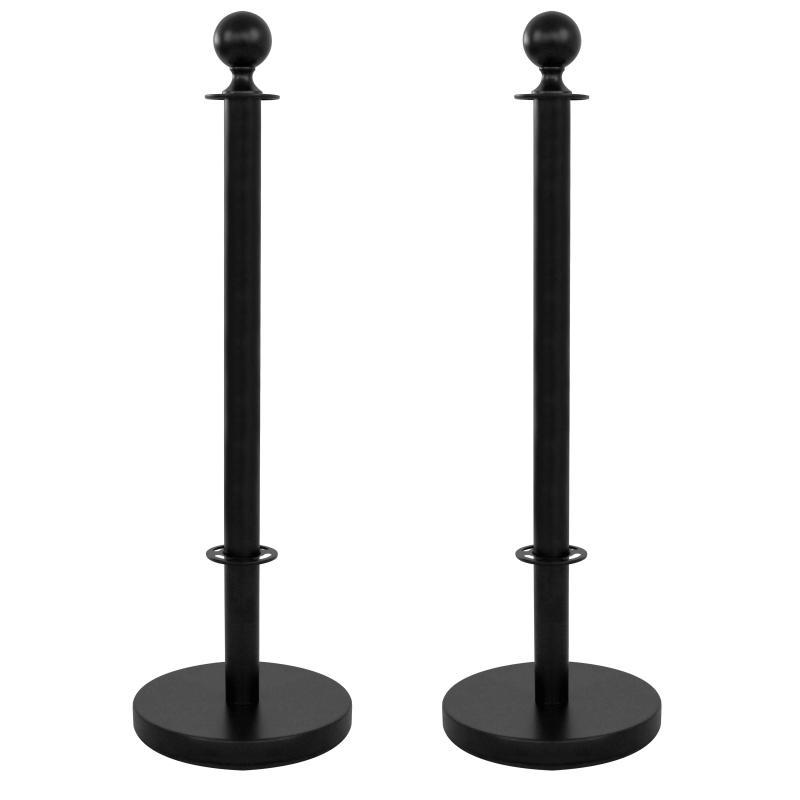 2 Poteaux séparateurs de terrasse noirs