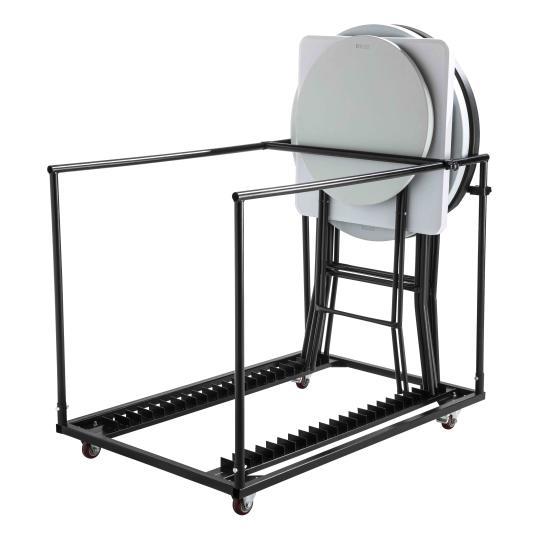 Chariot pour mange-debout pliants