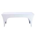 Nappe housse blanche pour table pliante 180cm double ouverture