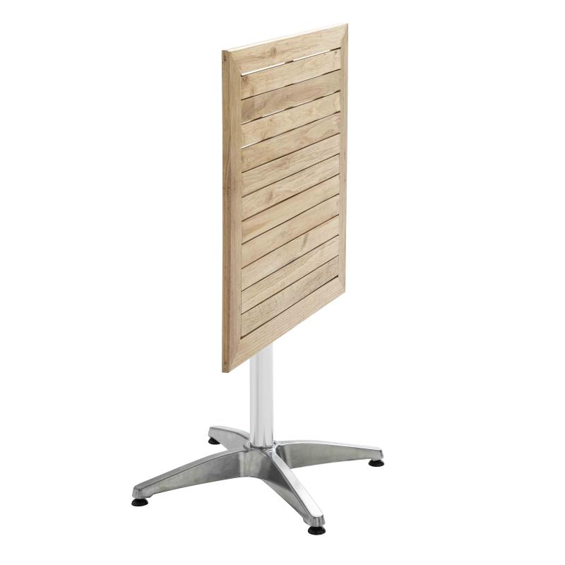 Table de terrasse rabattable en aluminium et bois