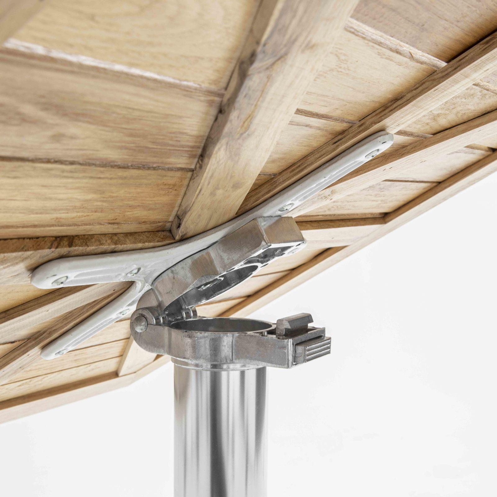 Table de terrasse rabattable en aluminium et bois Table de terrasse rabattable en aluminium et bois