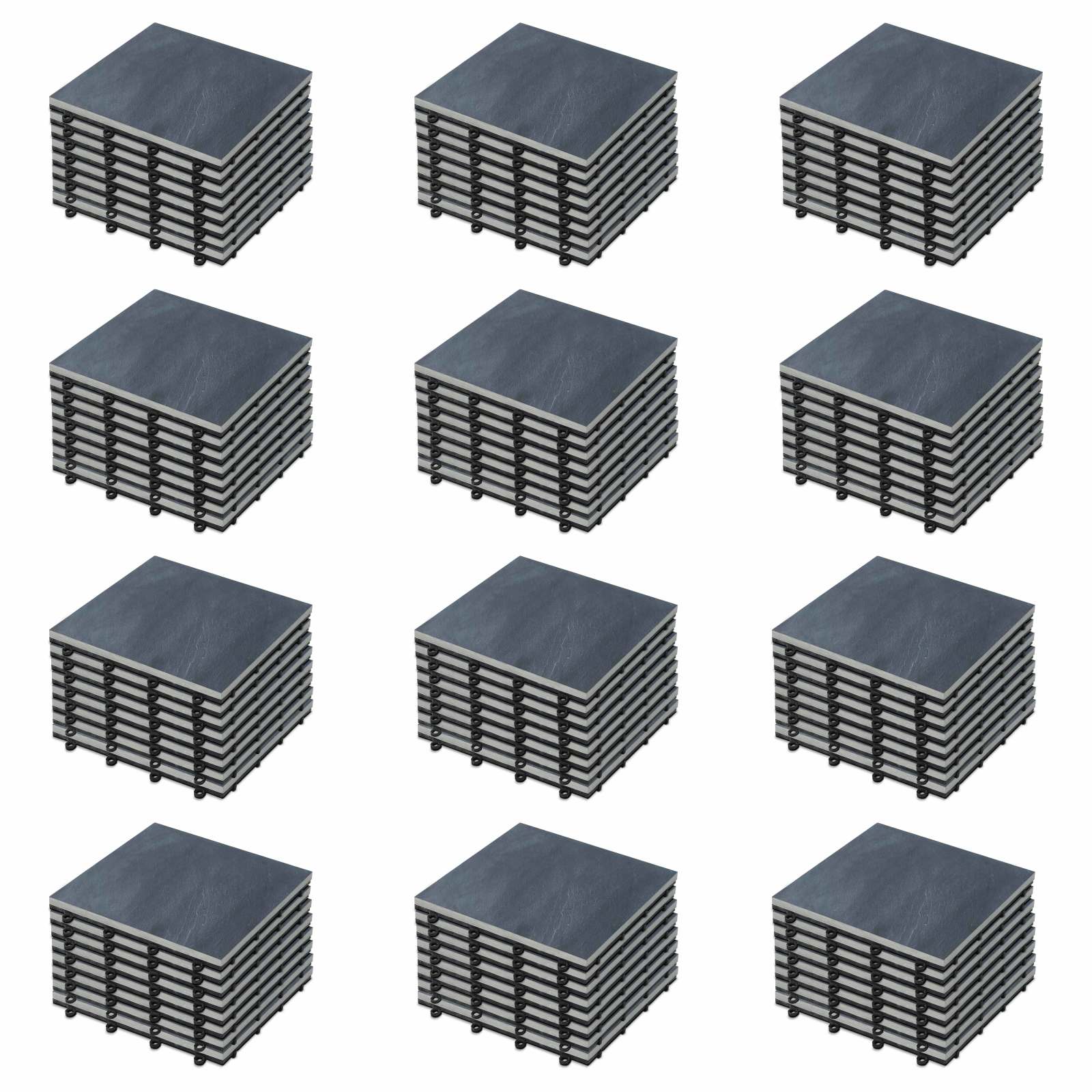 8 Dalles de terrasse pierre noire