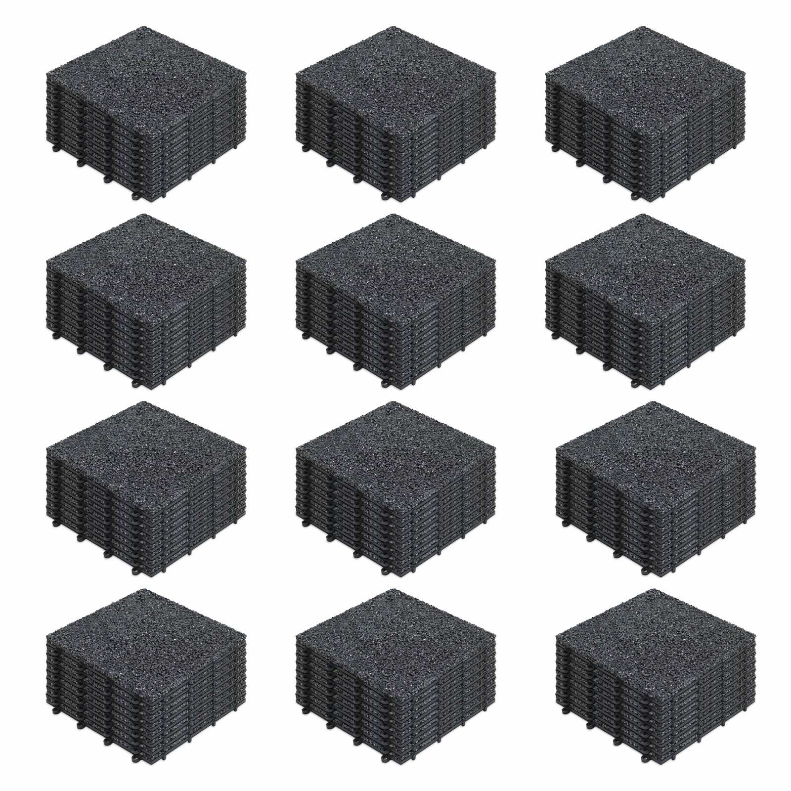 8 Dalles de terrasse gravillon noir