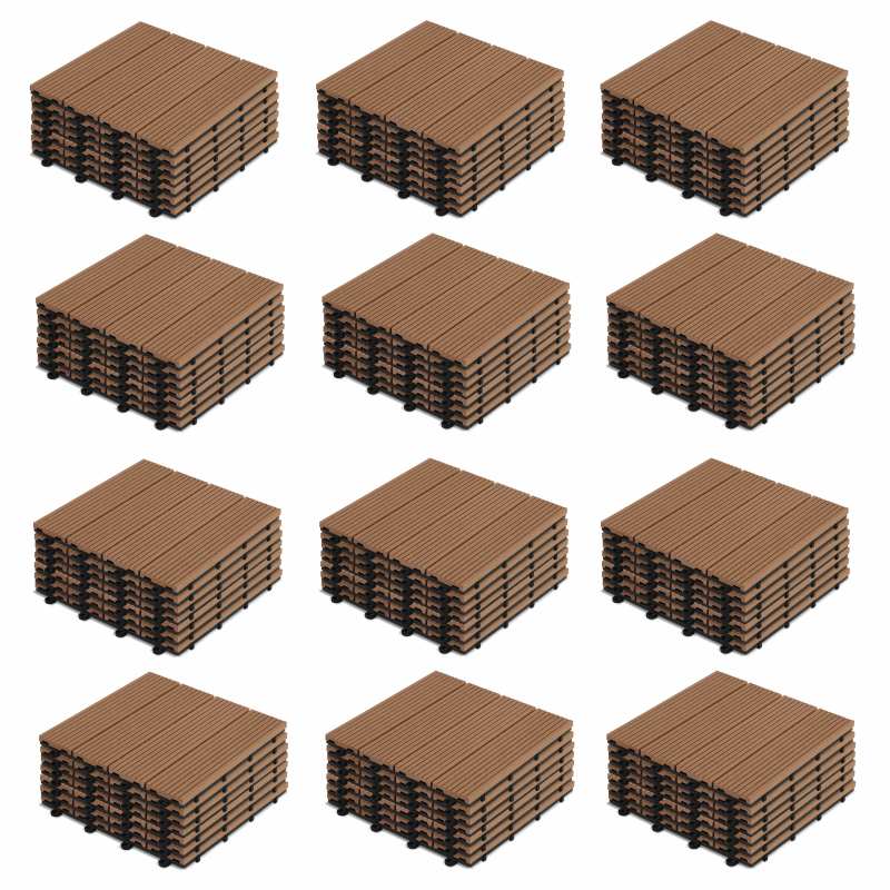 8 dalles de terrasse en bois composite