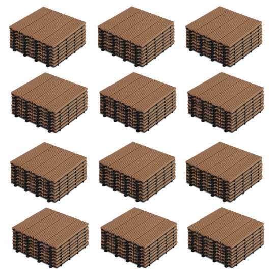 8 dalles de terrasse en bois composite