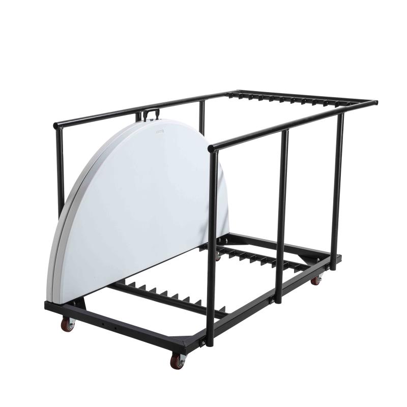 13 tables pliantes ronde 150 cm + chariot de transport