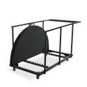 13 tables pliantes ronde 150 cm + chariot de transport