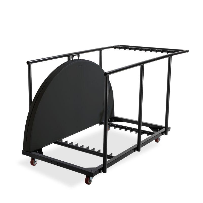 13 tables pliantes ronde 150 cm + chariot de transport