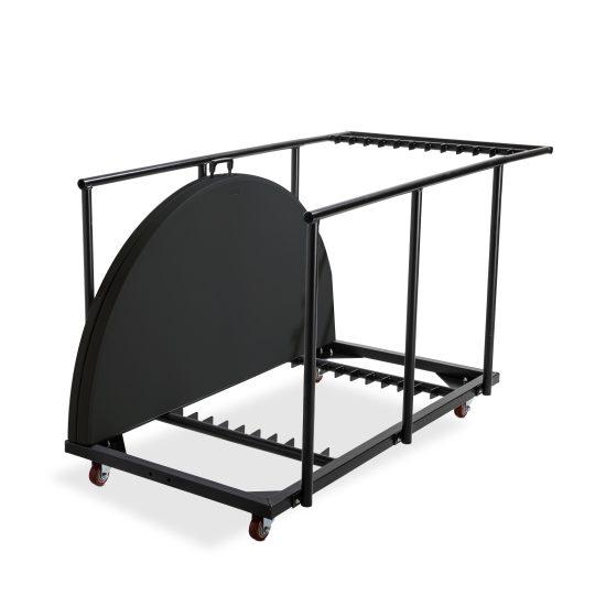 13 tables pliantes ronde 150 cm + chariot de transport