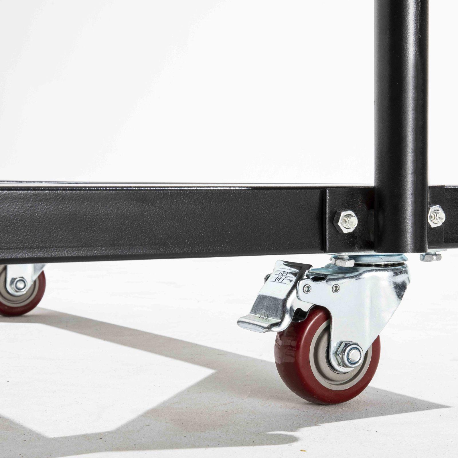 13 tables pliantes ronde 150 cm + chariot de transport