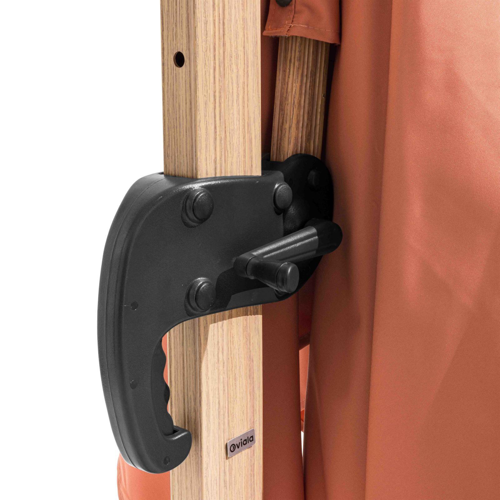 Ensemble parasol déporté (3 x 3m) 250g/m² + dalle à lester sur roues 100L