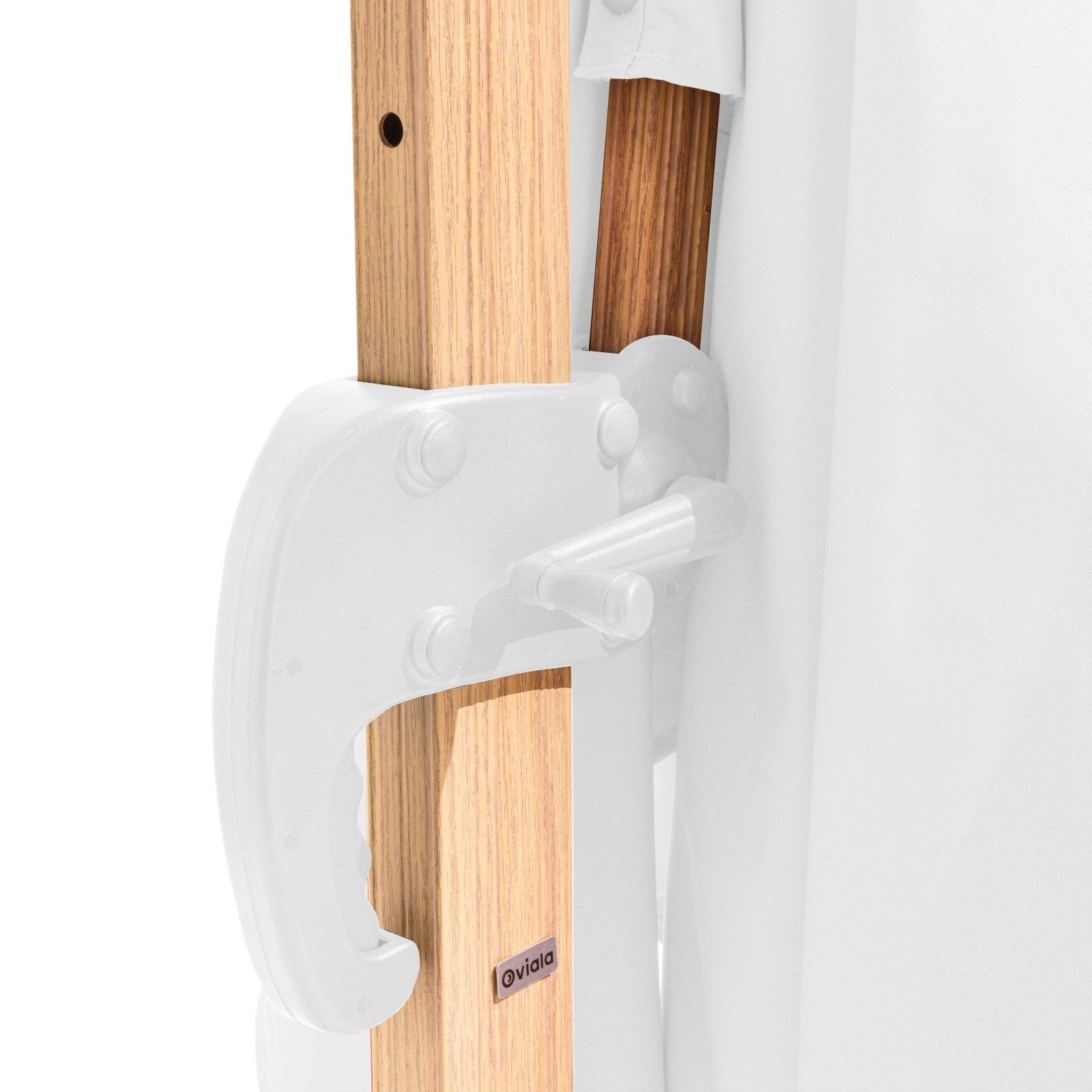 Ensemble parasol déporté (3 x 3m) 250g/m² + dalle à lester sur roues 100L