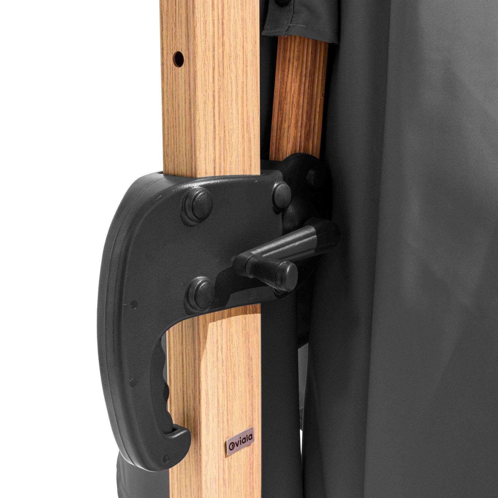 Ensemble parasol déporté (3 x 3m) 250g/m² + dalle à lester sur roues 100L