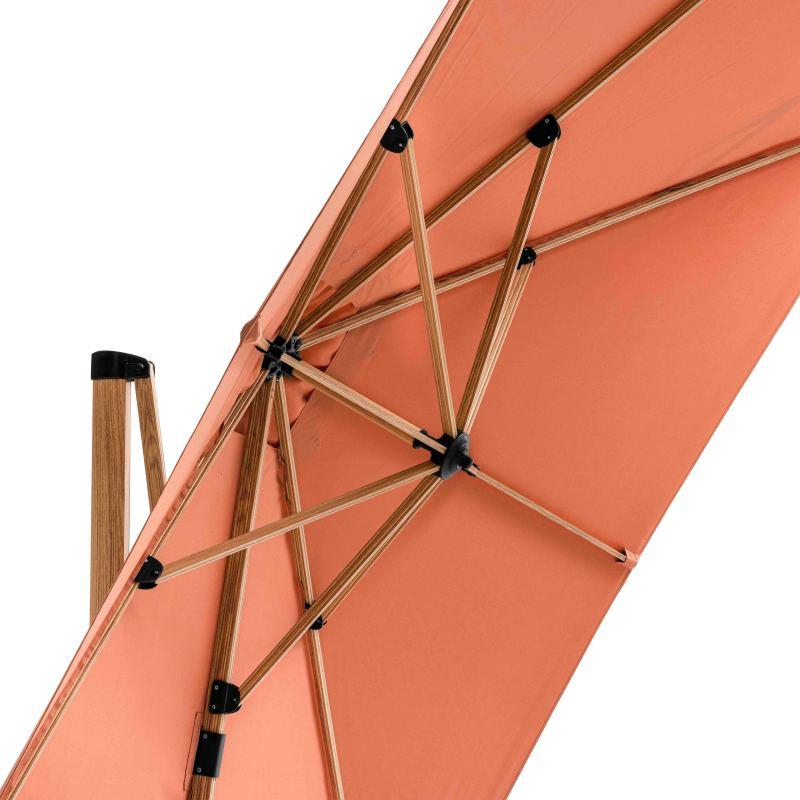 Ensemble parasol déporté (3 x 3m) 250g/m² + dalle à lester sur roues 100L