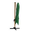 Parasol déporté carré rotatif 360° (3x3m) - 250g/m²