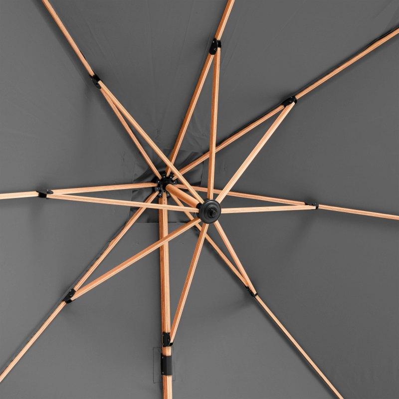 Parasol déporté carré rotatif 360° (3x3m) - 250g/m² (5/7)