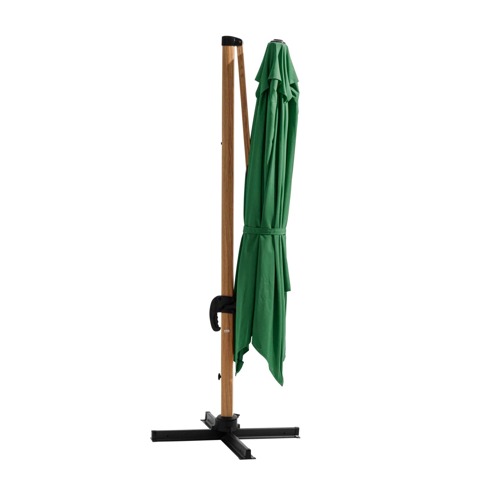 Ensemble parasol déporté inclinable (3 x 3m) 250g/m² + 4 dalles à lester remplissables