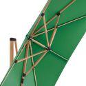 Ensemble parasol déporté inclinable carré (3 x 3m) 250g/m² + 4 dalles lestées
