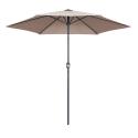 Ensemble parasol droit inclinable 180g/m² (Ø3m) avec pied pliant + 4 dalles lestées