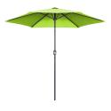 Ensemble parasol droit inclinable 180g/m² (Ø3m) avec pied pliant + 4 dalles lestées