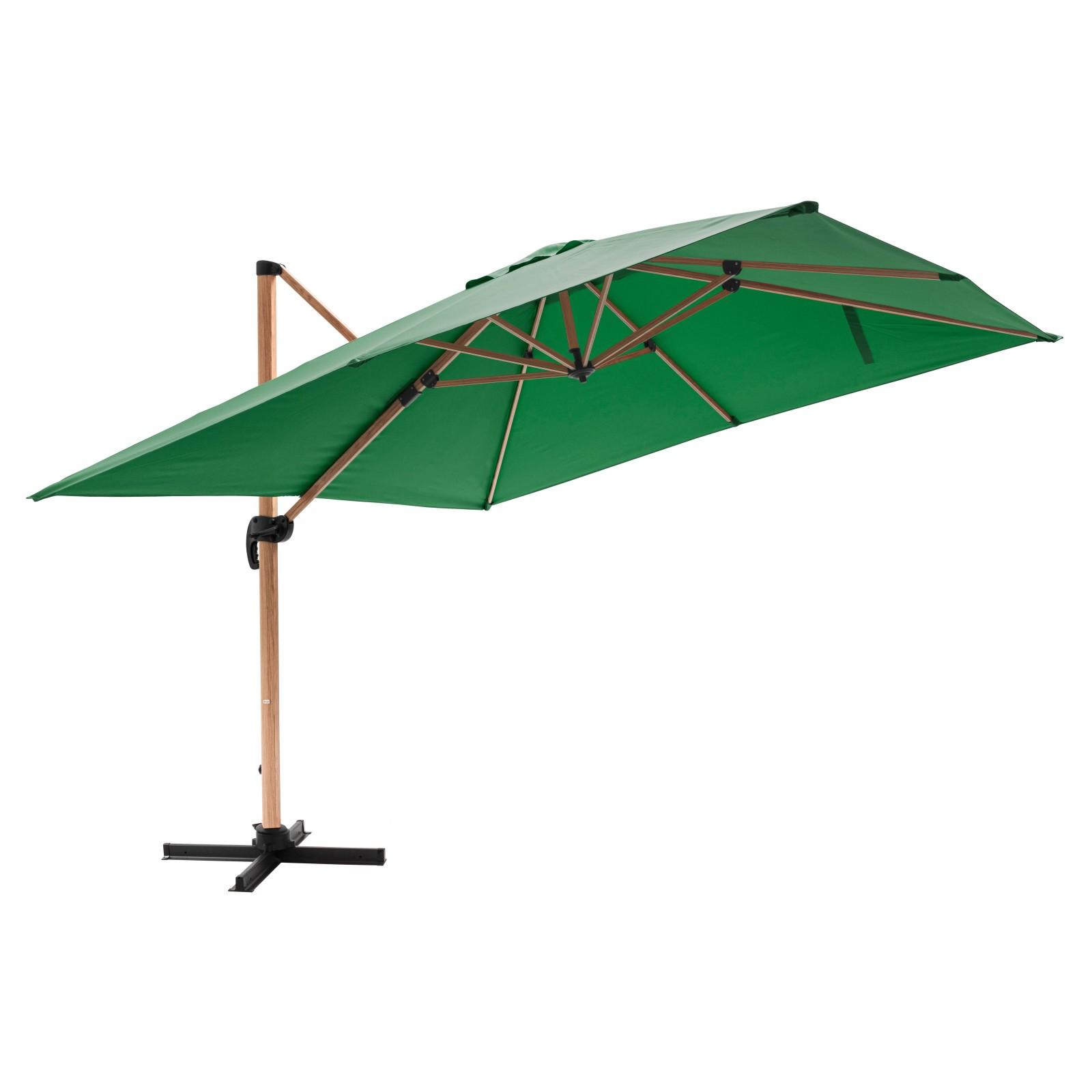 Parasol déporté carré rotatif 360° (3x3m) - 250g/m²