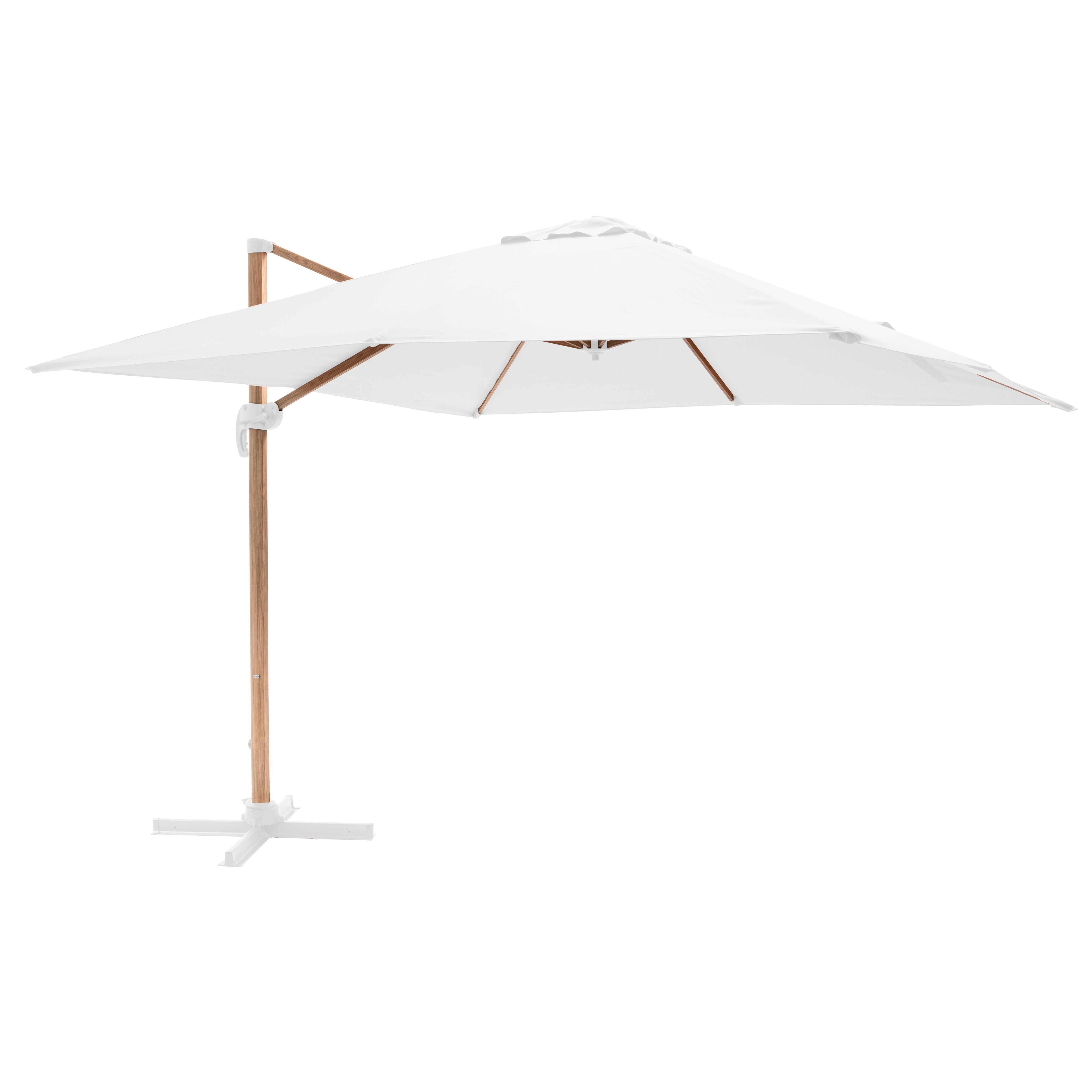 Parasol déporté professionnel 3x3 m carré inclinable 250g/m² rotatif 360°