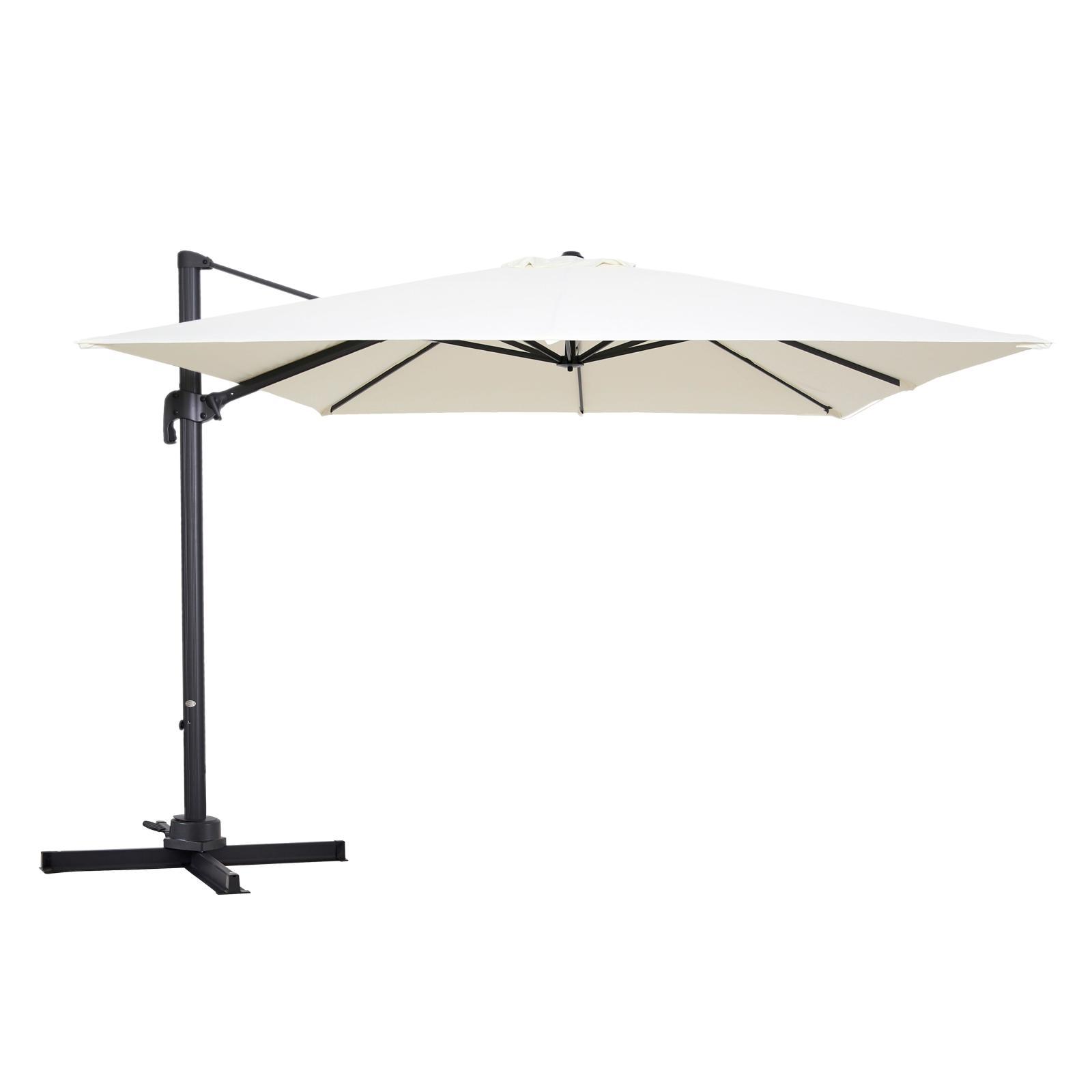 Parasol déporté aluminium (3x3m) - 250g/m²