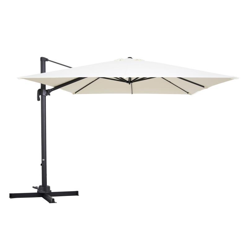 Parasol déporté aluminium (3x3m) - 250g/m²