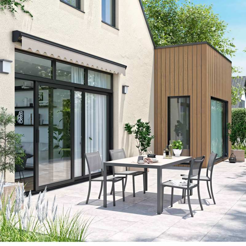 Store banne motorisé avec coffre semi-intégral - 3x4m
