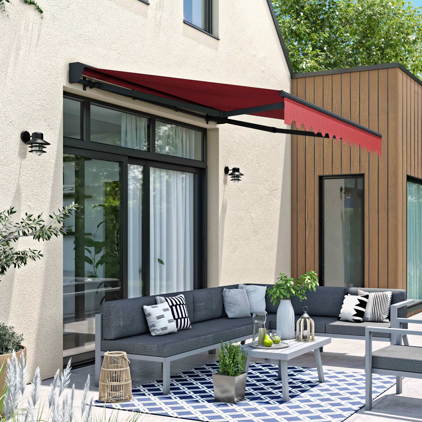 Store banne avec coffre semi-intégral - 2,50x2m