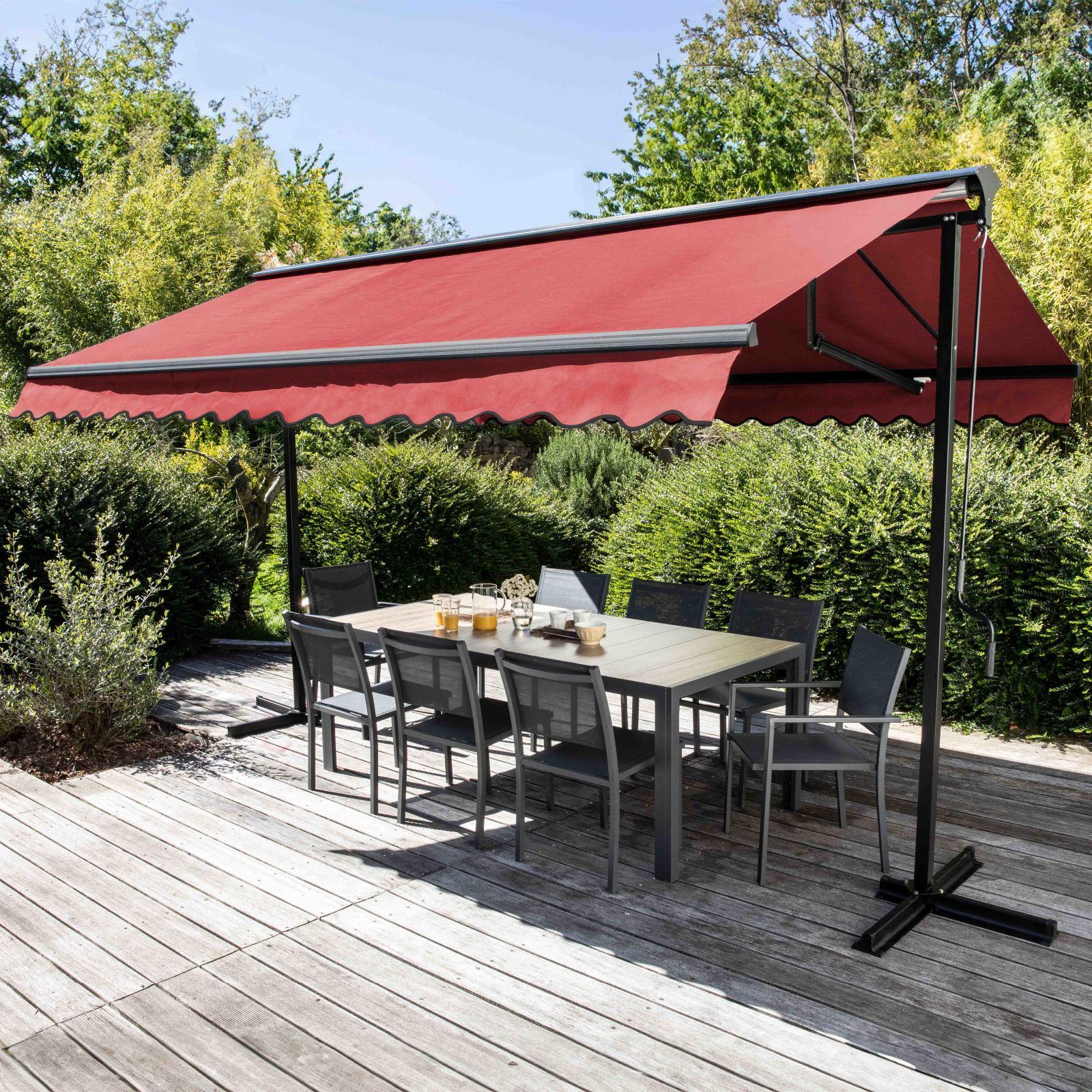 Ensemble store double pente 3x4m + 4 dalles lestées